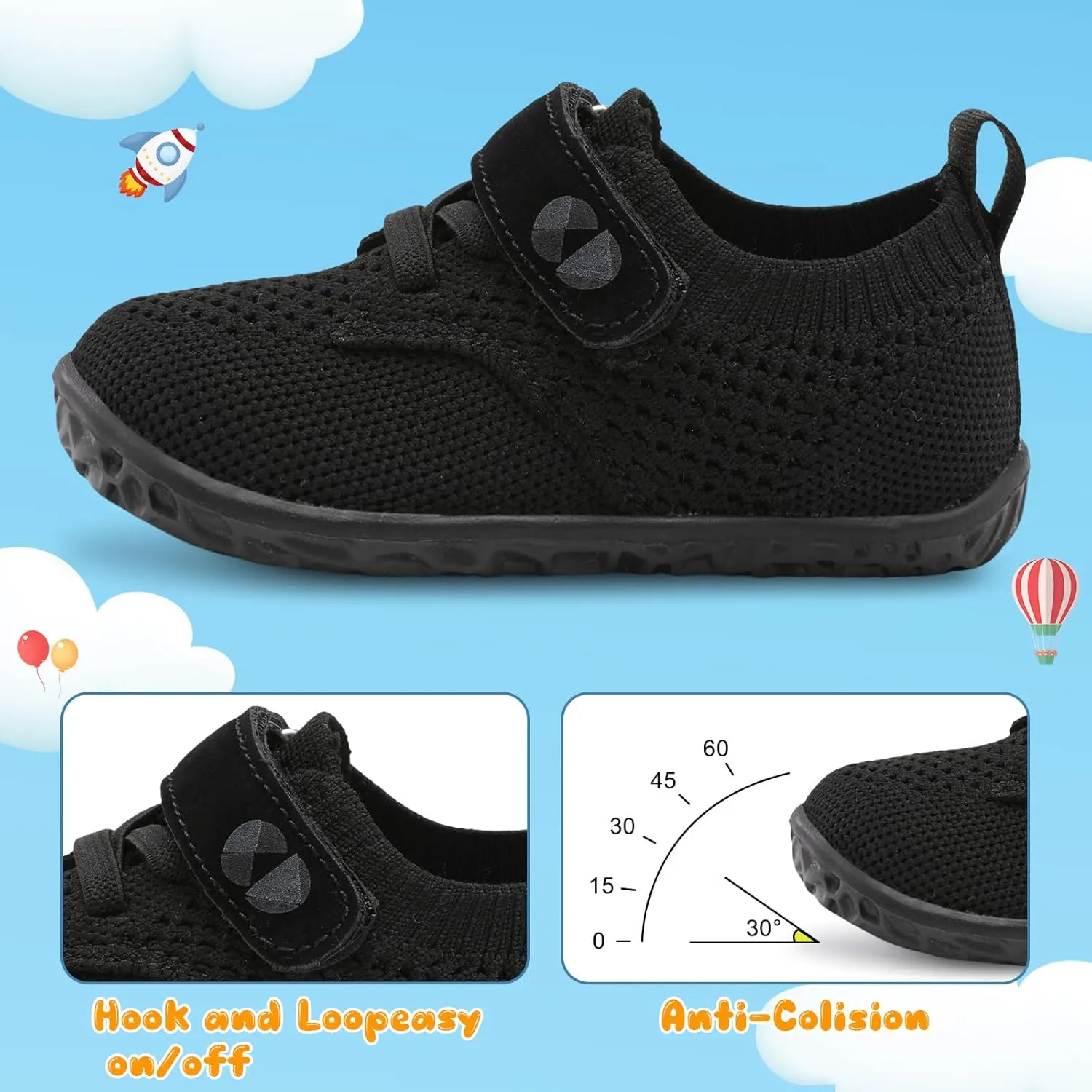 Centipede Demon Toddler Shoes for Boys Girls Baby Kids Slip on Walking Shoe Breathable Sock Shoes Lightweight Soft Sneakers