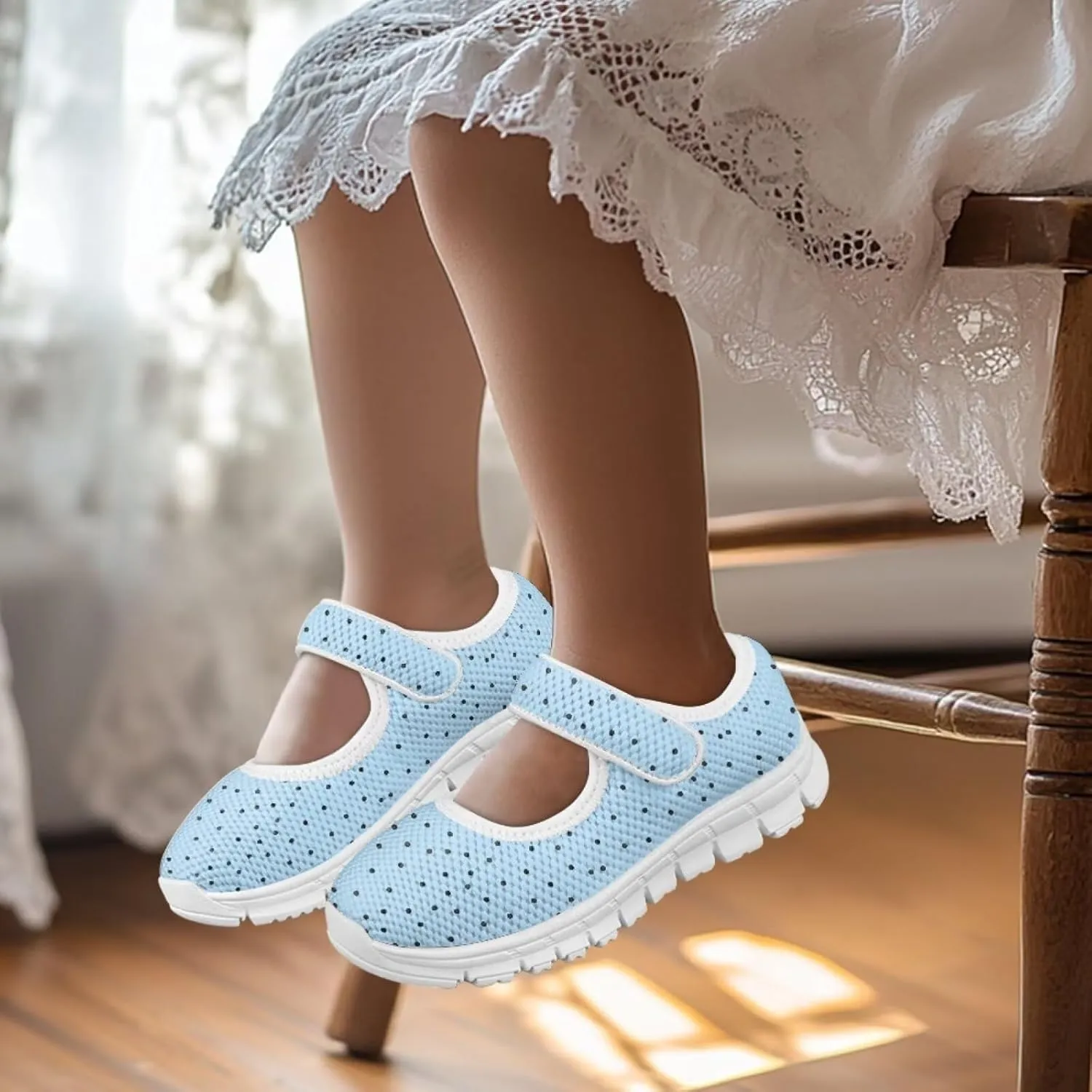 chaqlin Kids Casual Shoes Boys Girls Lightweight Running Walking Flat Mary Jane Shoes Breathable Non Slip Sports Sneakers for School