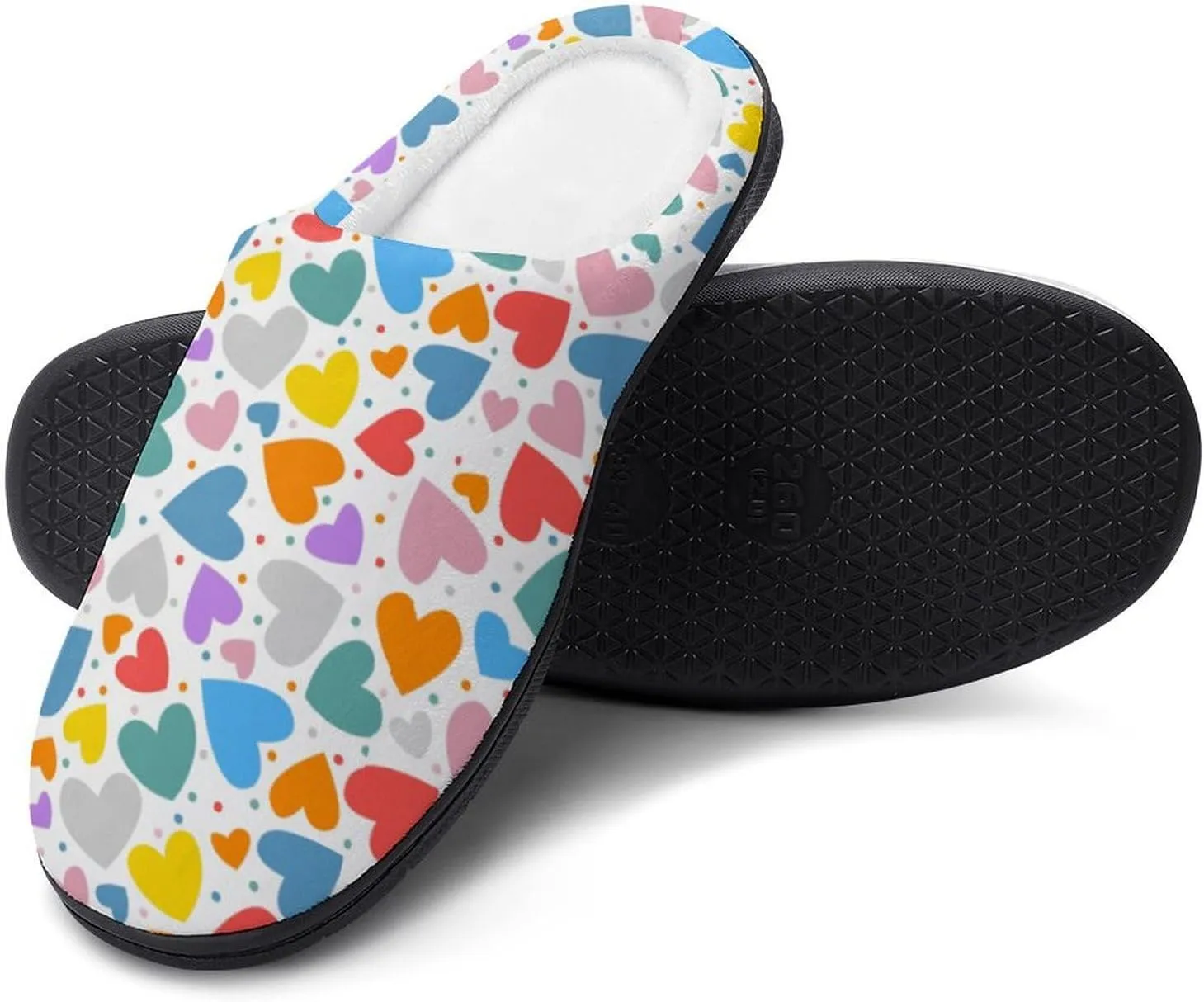 Christmas Clog Slippers Ladies Non-Slip Warm House Slippers Womens Cotton Slipper Bedroom Slip-On Shoes Indoor Outdoor