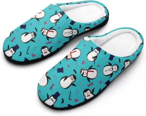 Christmas Clog Slippers Ladies Non-Slip Warm House Slippers Womens Cotton Slipper Bedroom Slip-On Shoes Indoor Outdoor