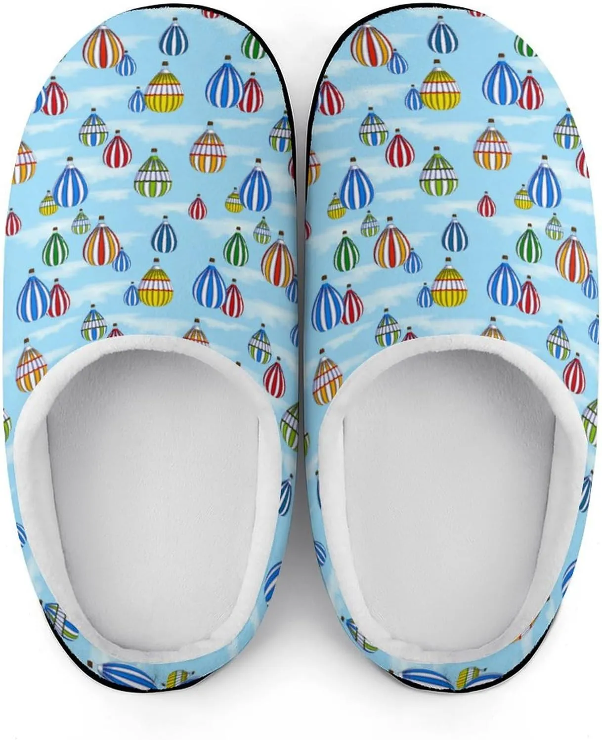 Christmas Slippers For Women Cotton House Slippers Hard Sole Comfy Clog Slippers Warm Slip-On Shoes Indoor Outdoor
