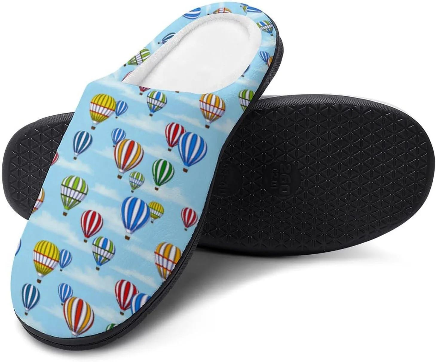 Christmas Slippers For Women Cotton House Slippers Hard Sole Comfy Clog Slippers Warm Slip-On Shoes Indoor Outdoor
