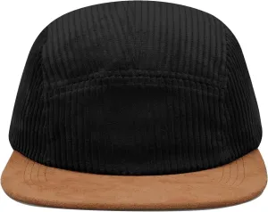Clakllie 5 Panel Corduroy Baseball Cap for Men Women Soft Flat Brim Trucker Hat Adjustable Hip Hop Hat for Outdoor Travel