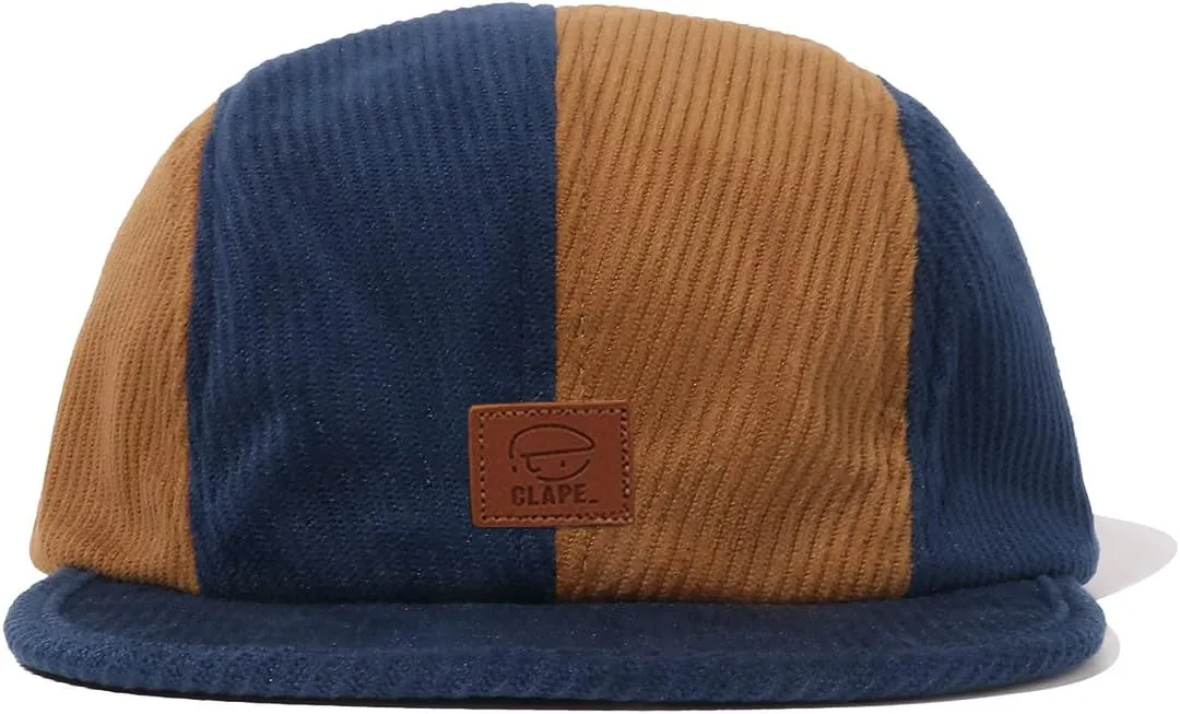 Clakllie Corduroy 6 Panel Hat Flat Brim Baseball Caps Flat Bill Sun Cap Low Profile Trucker Hat Soft Top Unstructured Hat