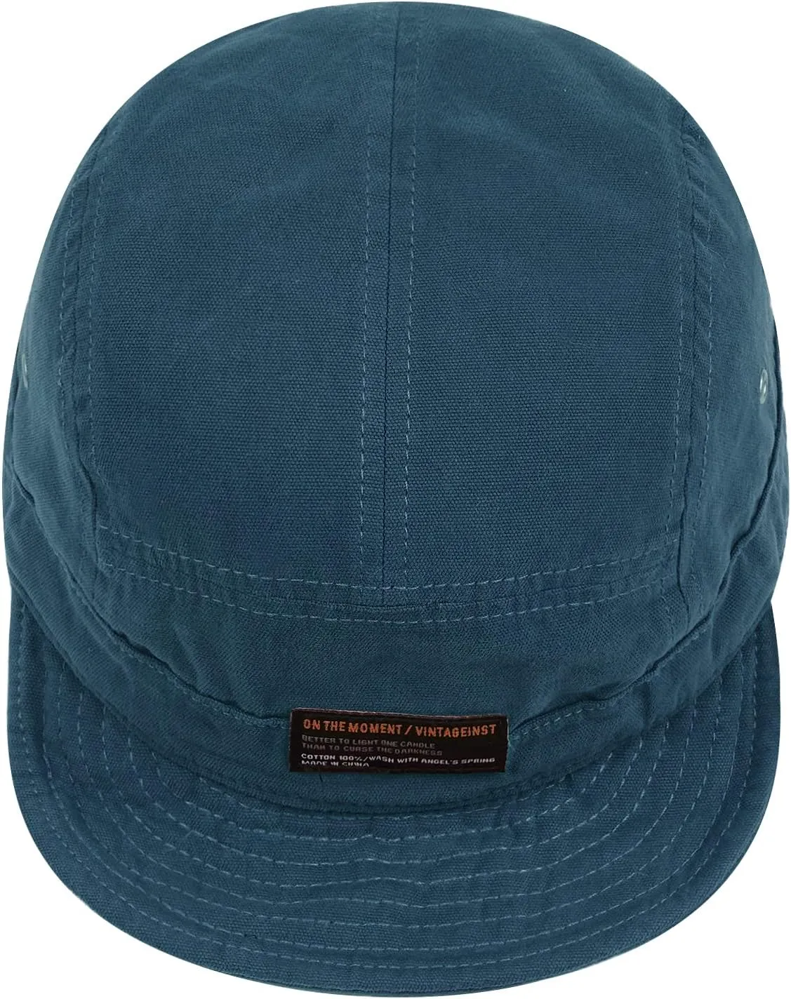 CLAPE Short Brim Baseball Cap 5 Panel Hat Soft Short Bill Trucker Cap Flat Snapback Hats Casual Outdoor Fitted Cap Dad Hats