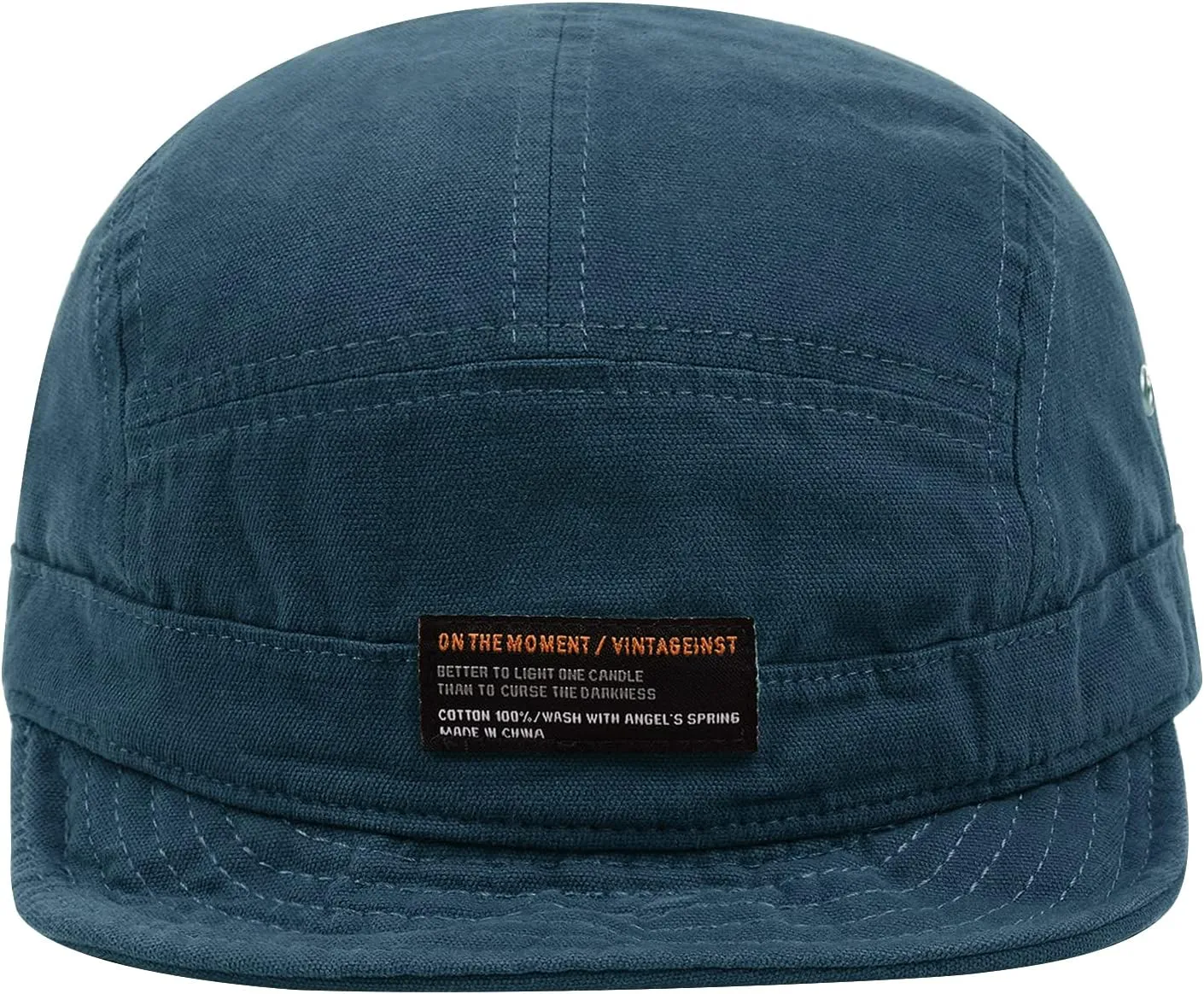 CLAPE Short Brim Baseball Cap 5 Panel Hat Soft Short Bill Trucker Cap Flat Snapback Hats Casual Outdoor Fitted Cap Dad Hats