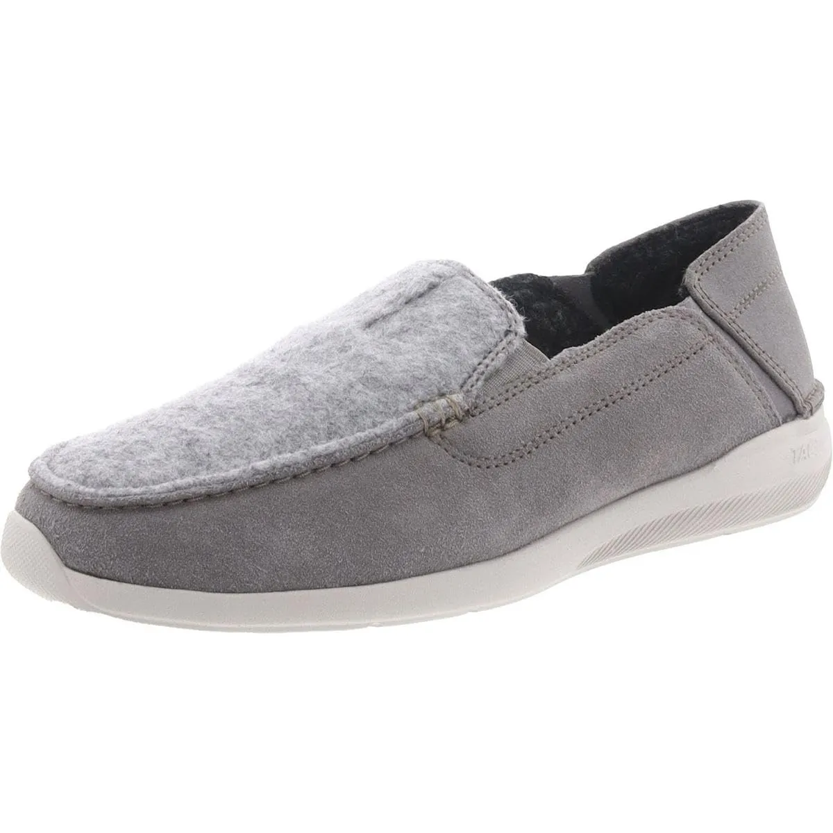 Clarks mens Gorwin Step Loafer, Grey Suede, 8.5 US