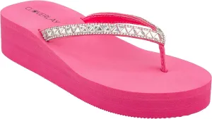 CLOVERLAY Women's Flip Flops Flat Sandals Comfortable Soft Cushion Summer Beach Thong Sandals