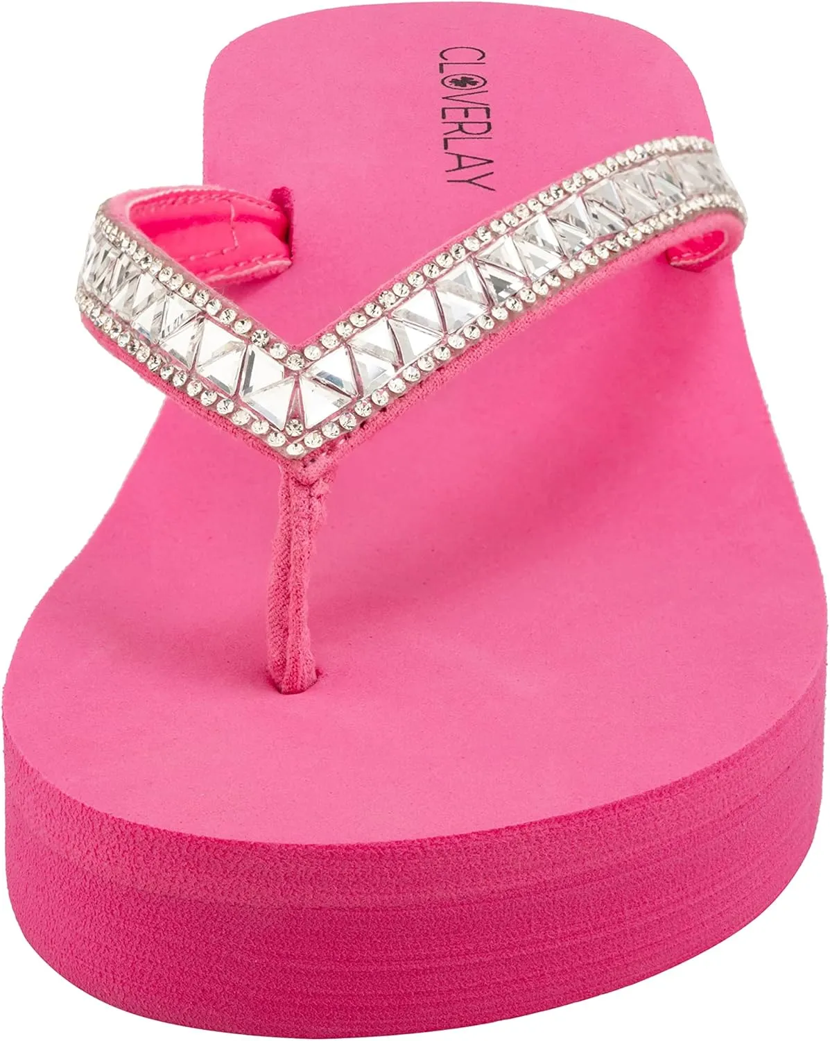CLOVERLAY Women's Flip Flops Flat Sandals Comfortable Soft Cushion Summer Beach Thong Sandals