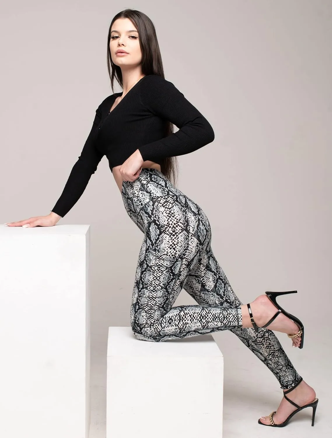 COMFY FOREVER Pocket Leggings for Women W/5' High Waist Tummy Control Ankle Length Pants