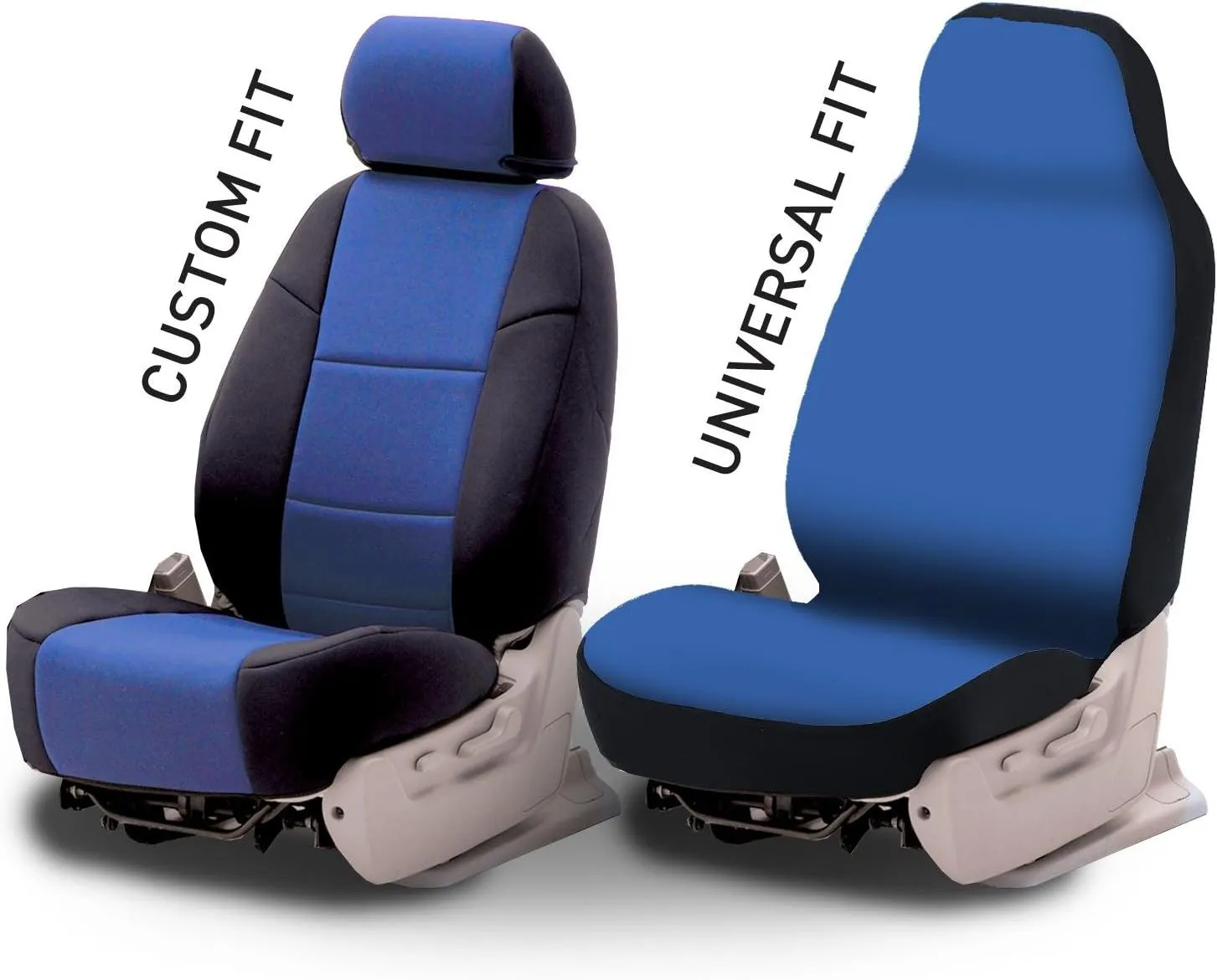Coverking Custom Fit Front 50/50 Bucket Seat Cover for Select Toyota Tacoma Models - Neosupreme (Red with Black Sides)