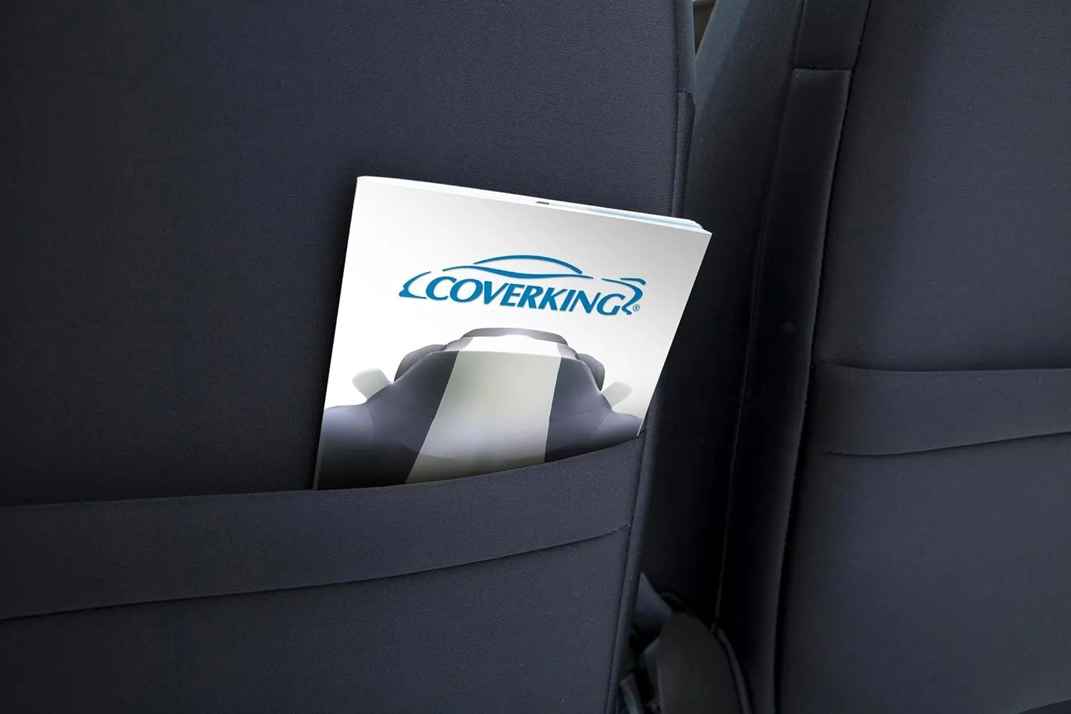 Coverking Custom Fit Front 50/50 Bucket Seat Cover for Select Toyota Tacoma Models - Neosupreme (Red with Black Sides)