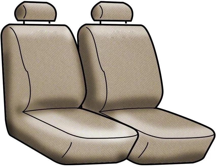 Coverking Custom Fit Front 50/50 Bucket Seat Cover for Select Toyota Tacoma Models - Neosupreme (Red with Black Sides)