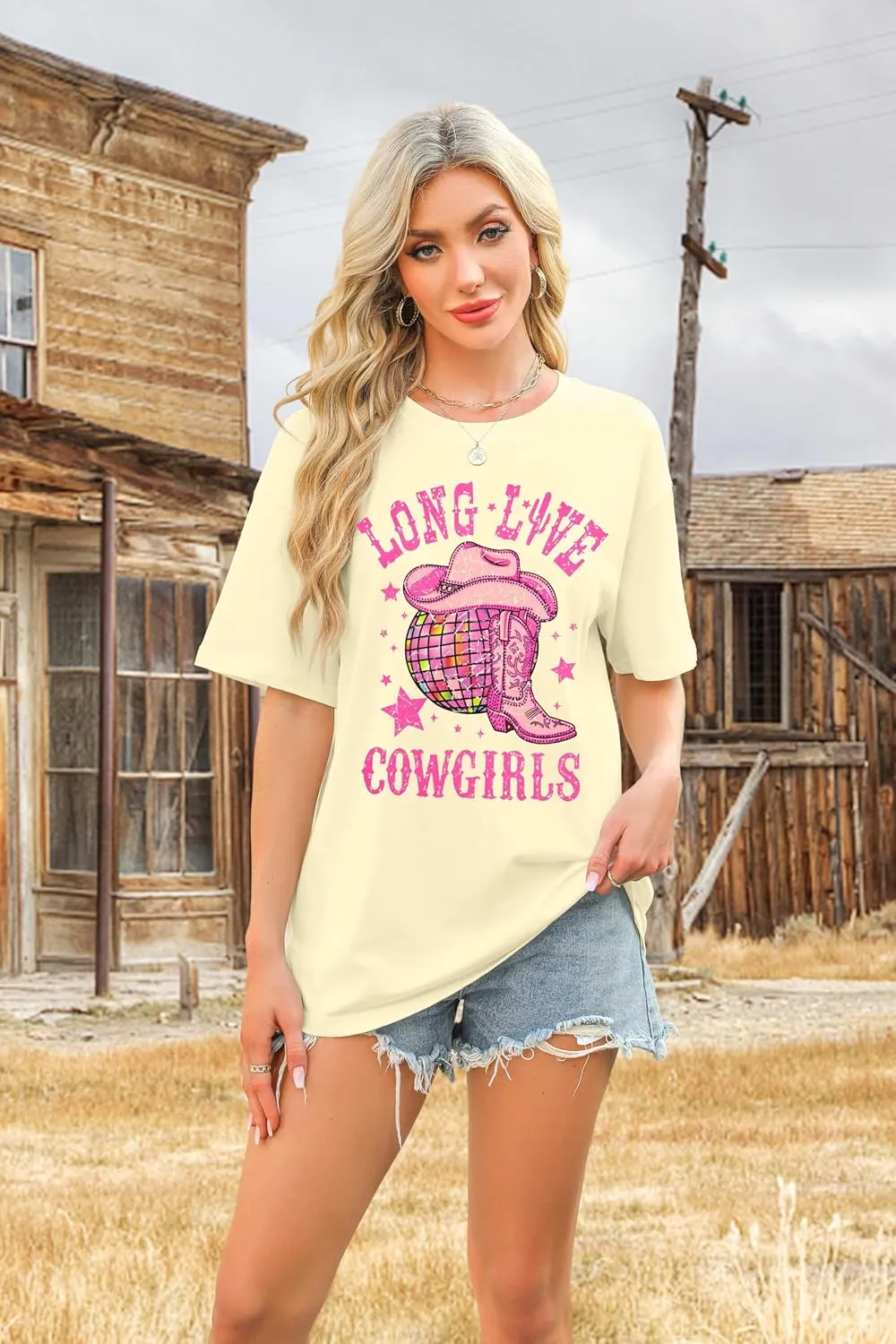 Cowgirl Western Shirt for Women Country Music T-Shirts Retro Country Cowboy Short Sleeve Outfits