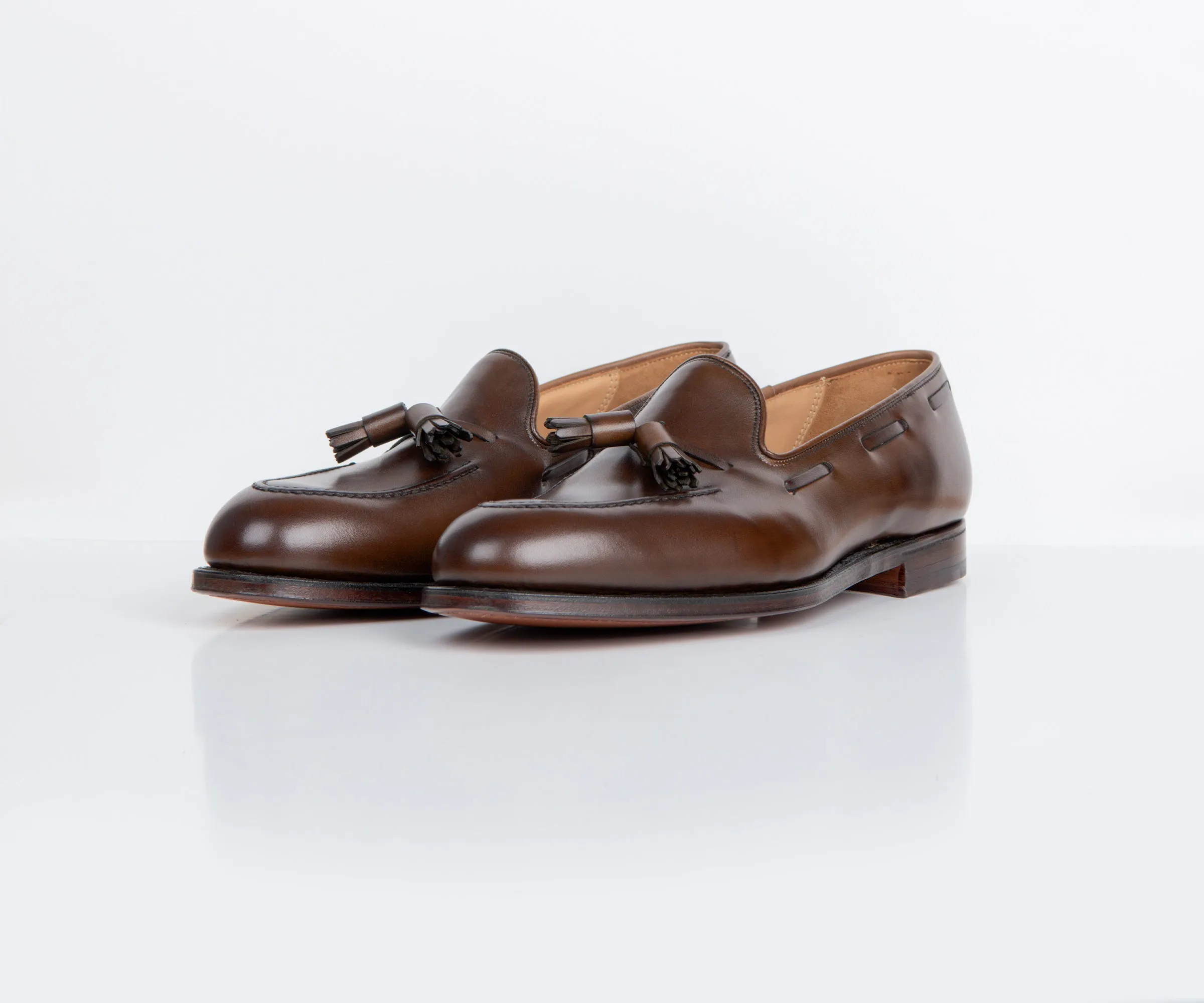Crockett & Jones 'Cavendish' Burnished Calf Leather Loafers Dark Brown