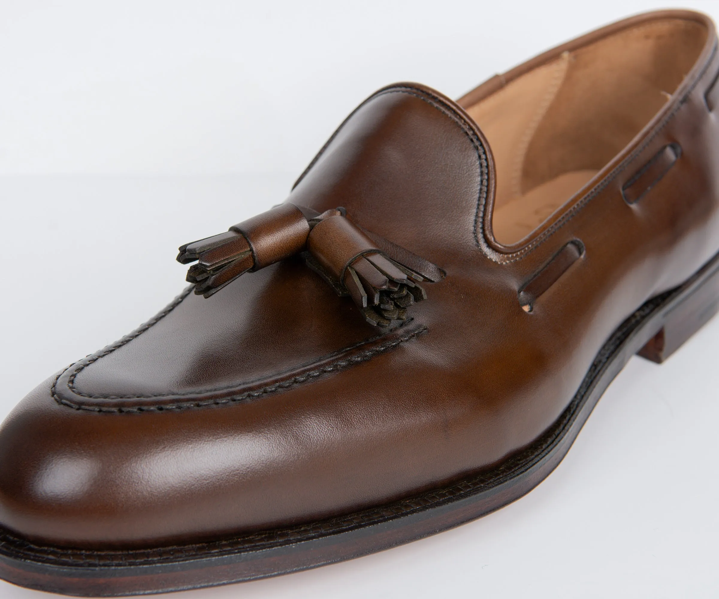 Crockett & Jones 'Cavendish' Burnished Calf Leather Loafers Dark Brown