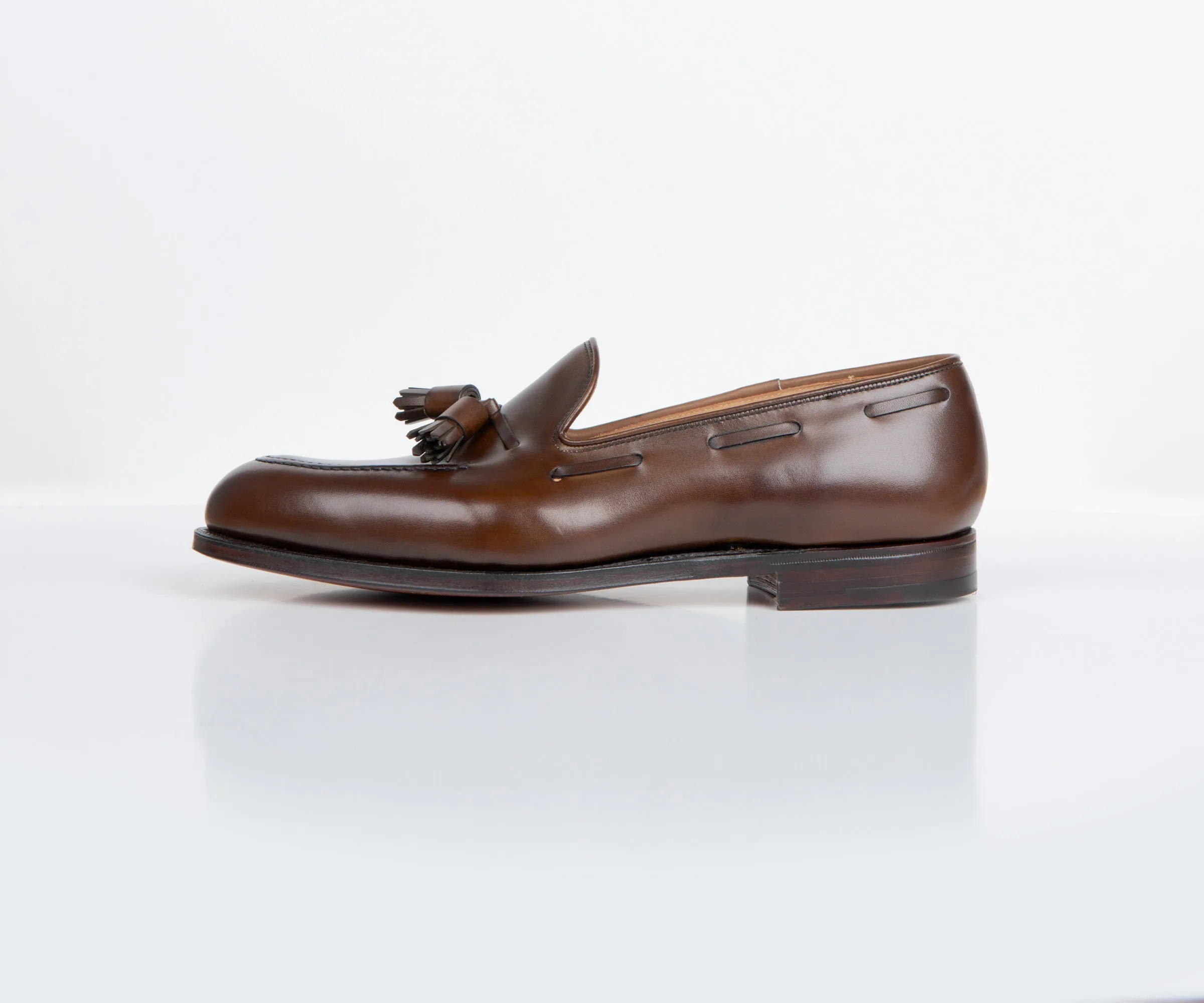 Crockett & Jones 'Cavendish' Burnished Calf Leather Loafers Dark Brown