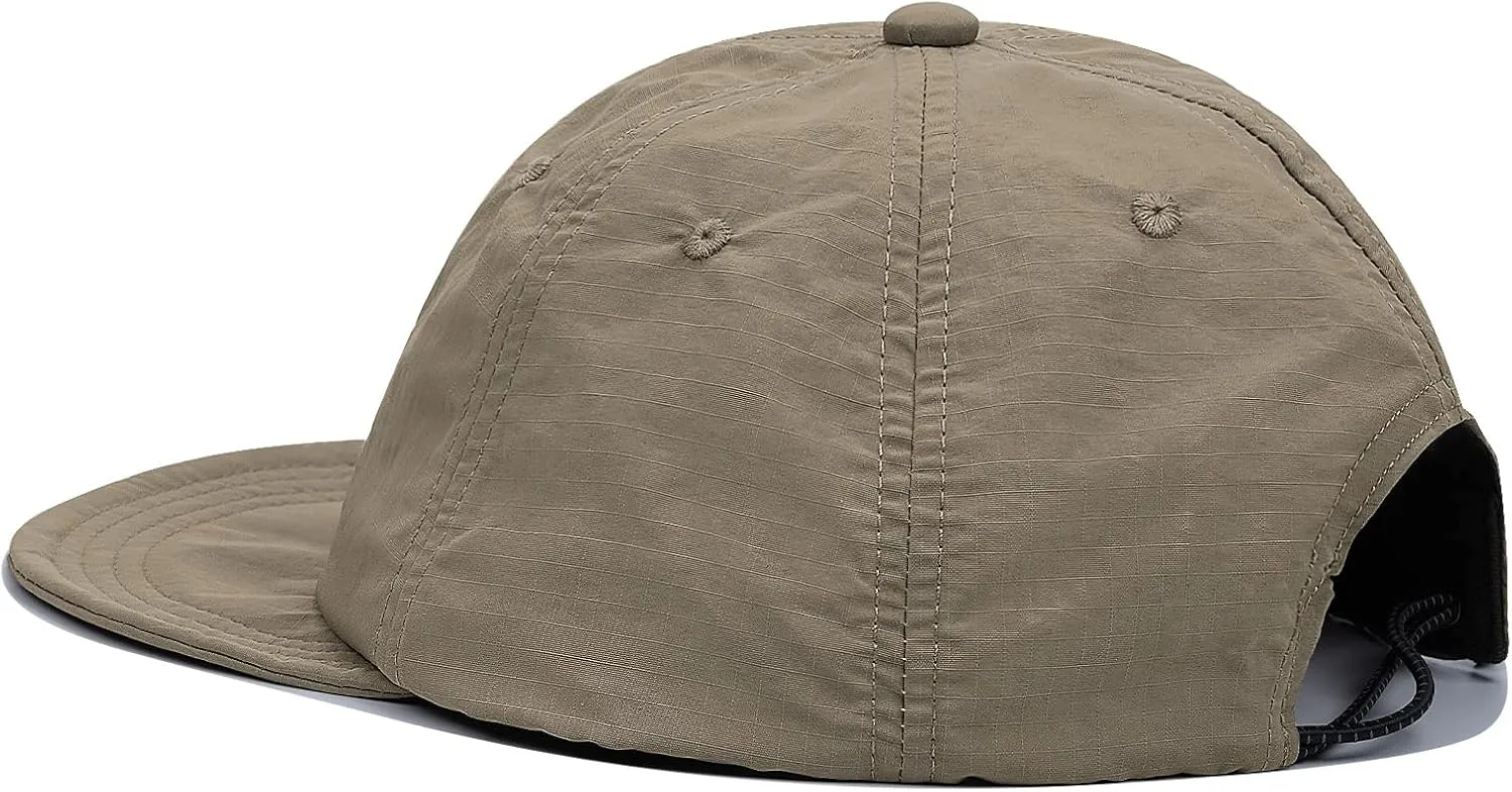 Croogo Quick Dry Short Brim Baseball Cap Soft Flat Bill Sun Hats Lightweight Trucker Caps Waterproof Umpire Short Bill Cap