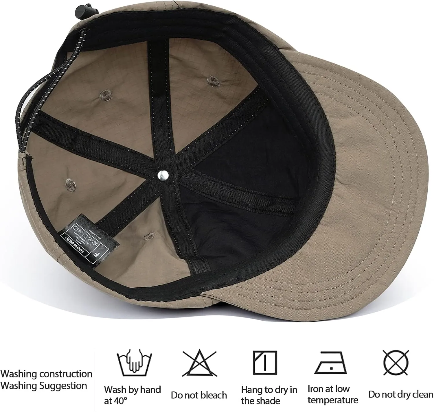 Croogo Quick Dry Short Brim Baseball Cap Soft Flat Bill Sun Hats Lightweight Trucker Caps Waterproof Umpire Short Bill Cap
