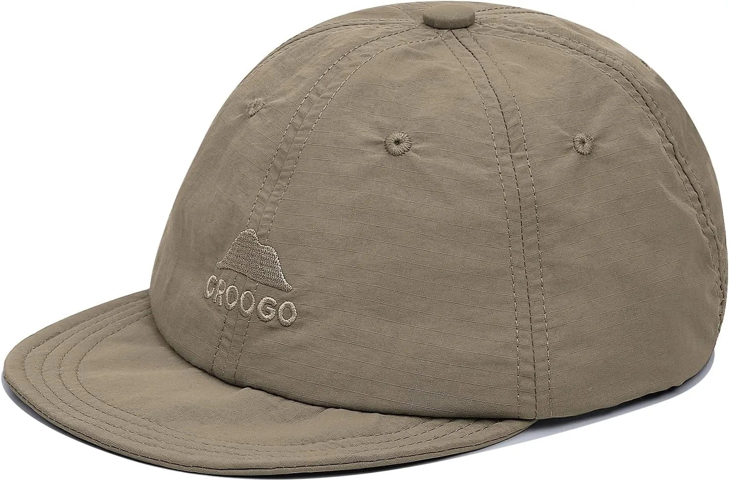 Croogo Quick Dry Short Brim Baseball Cap Soft Flat Bill Sun Hats Lightweight Trucker Caps Waterproof Umpire Short Bill Cap