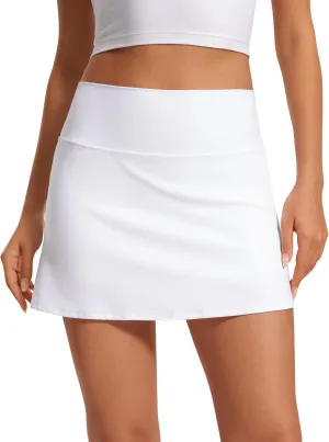 CRZ YOGA Butterluxe Skirts for Women High Waisted A Line Tennis Golf Athletic Casual Skorts with Pockets
