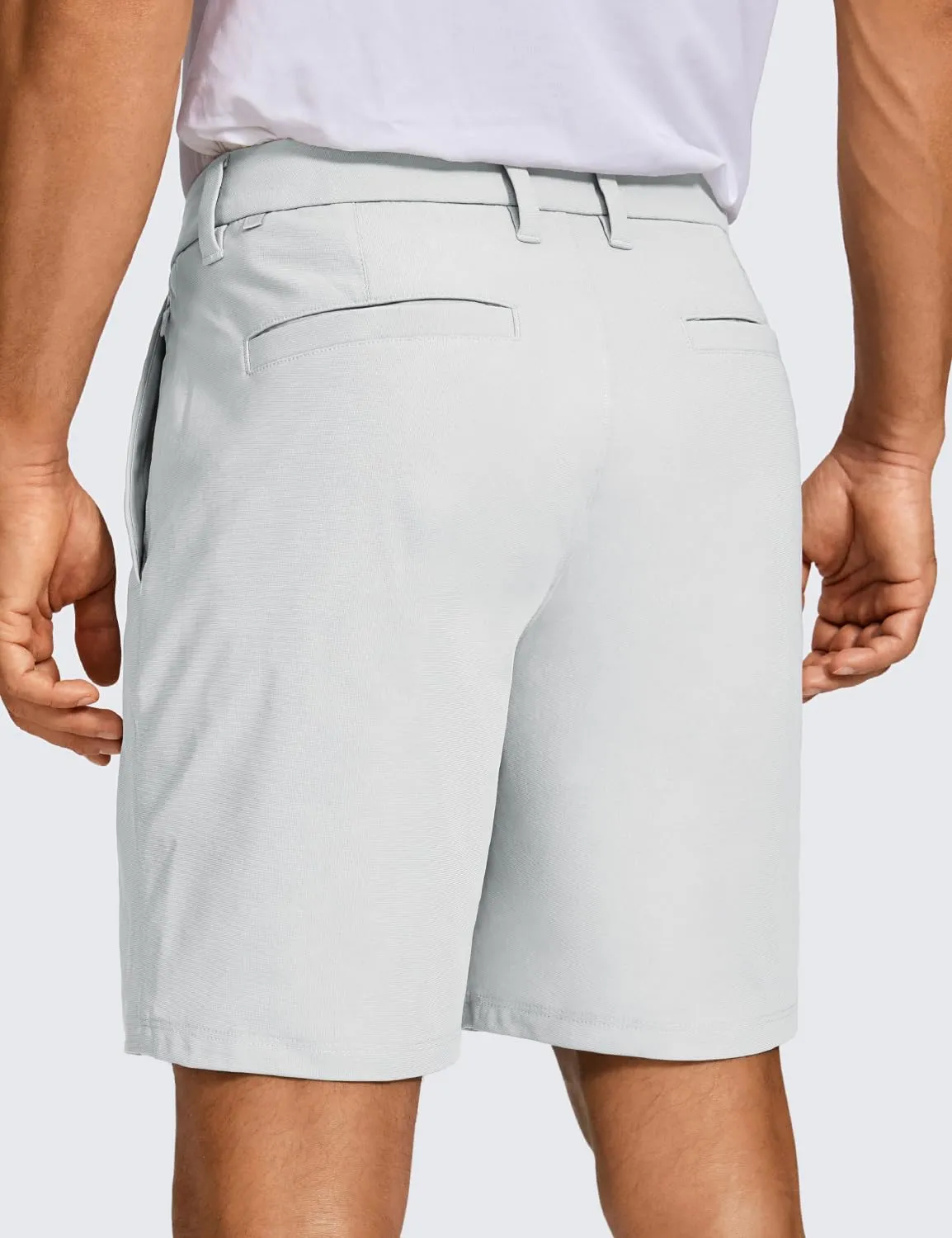 CRZ YOGA Men's All Day Comfy Golf Shorts - 7"/9" Stretch Lightweight Flat Front for Casual Work with Pockets