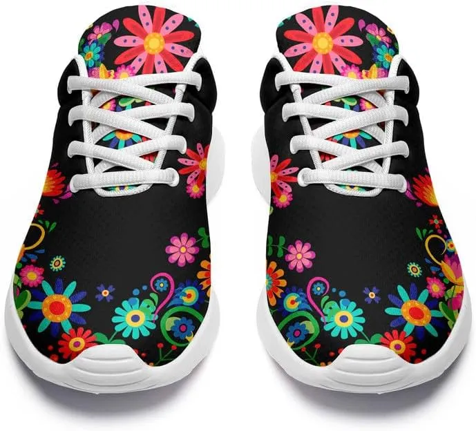 Custom Skull Running Shoes for Women Men Mesh Breathable Comfort Walking Sneaker Sports Athletic Halloween Shoes