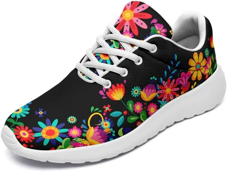 Custom Skull Running Shoes for Women Men Mesh Breathable Comfort Walking Sneaker Sports Athletic Halloween Shoes