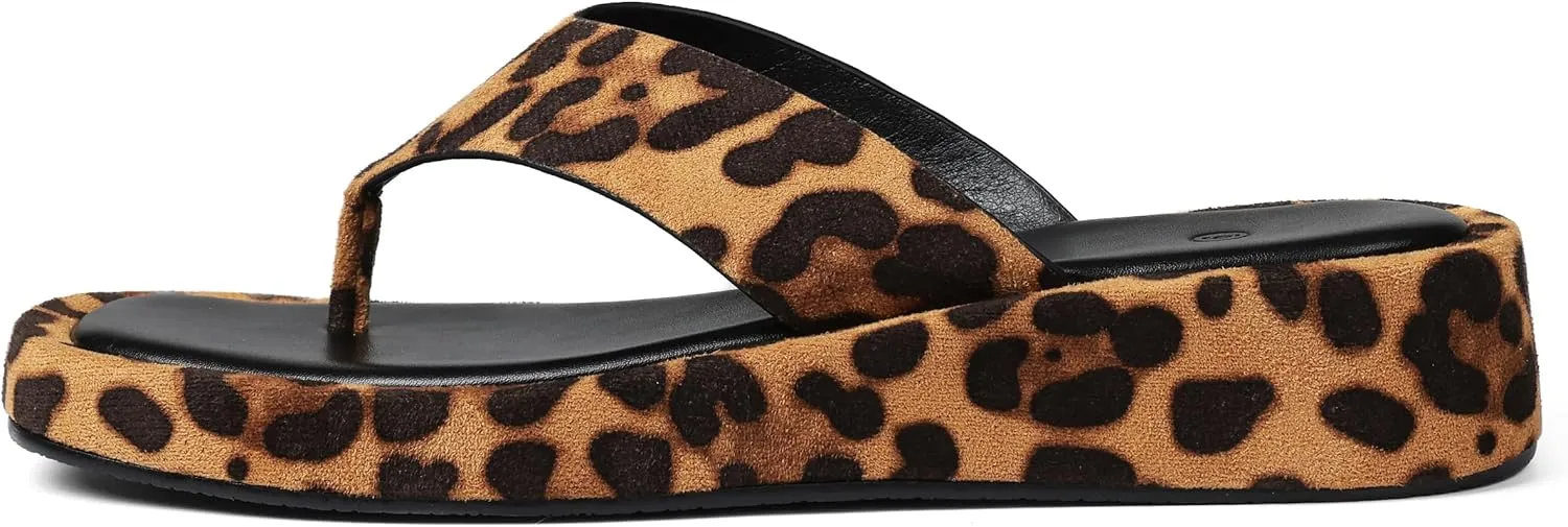 CYNLLIO Slides for Women Slip on Flip Flops Sandals Casual Thongs Platform Wedges Sandals Summer Beach Shoes Comfy Walking Flats Shoes Outdoor Slippers
