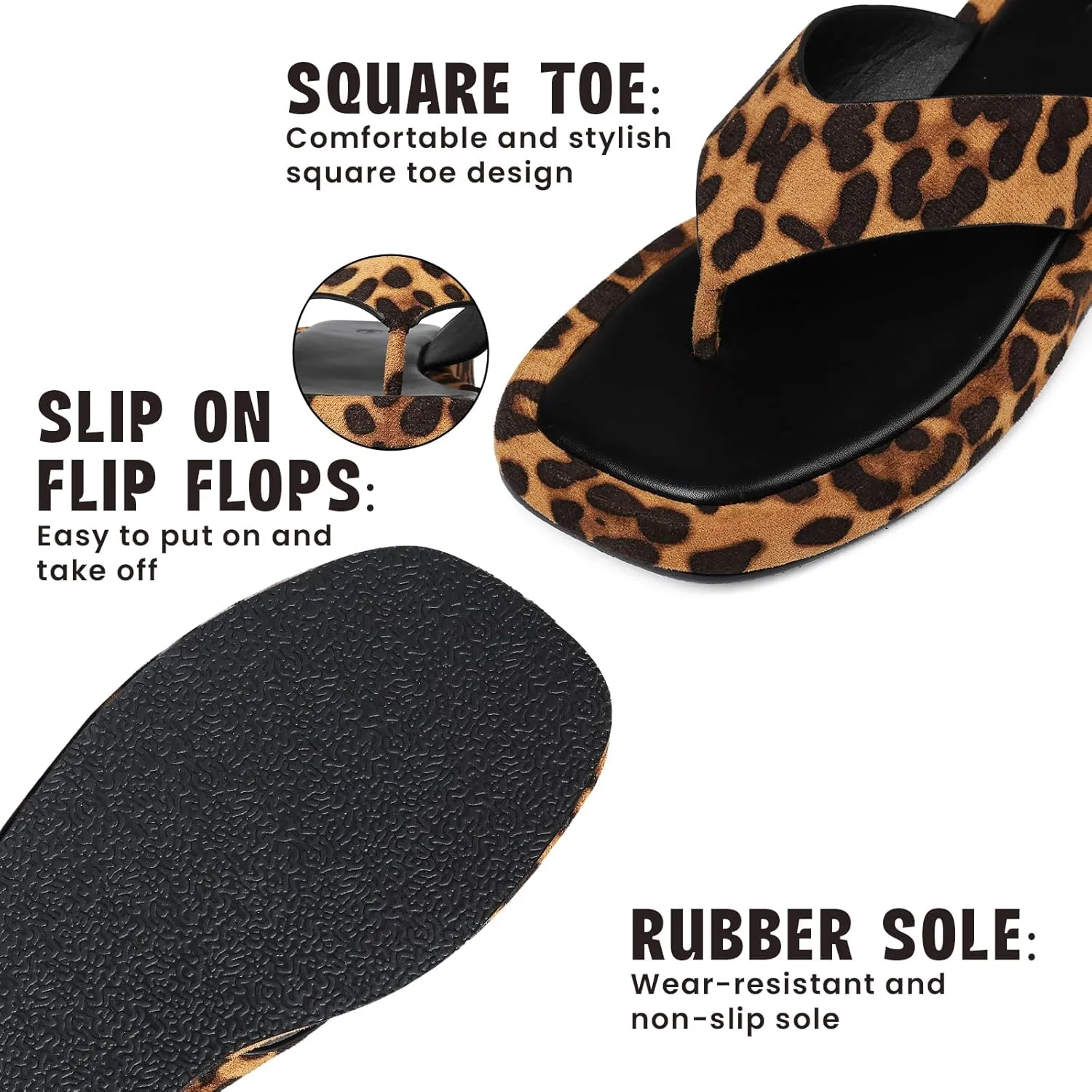 CYNLLIO Slides for Women Slip on Flip Flops Sandals Casual Thongs Platform Wedges Sandals Summer Beach Shoes Comfy Walking Flats Shoes Outdoor Slippers