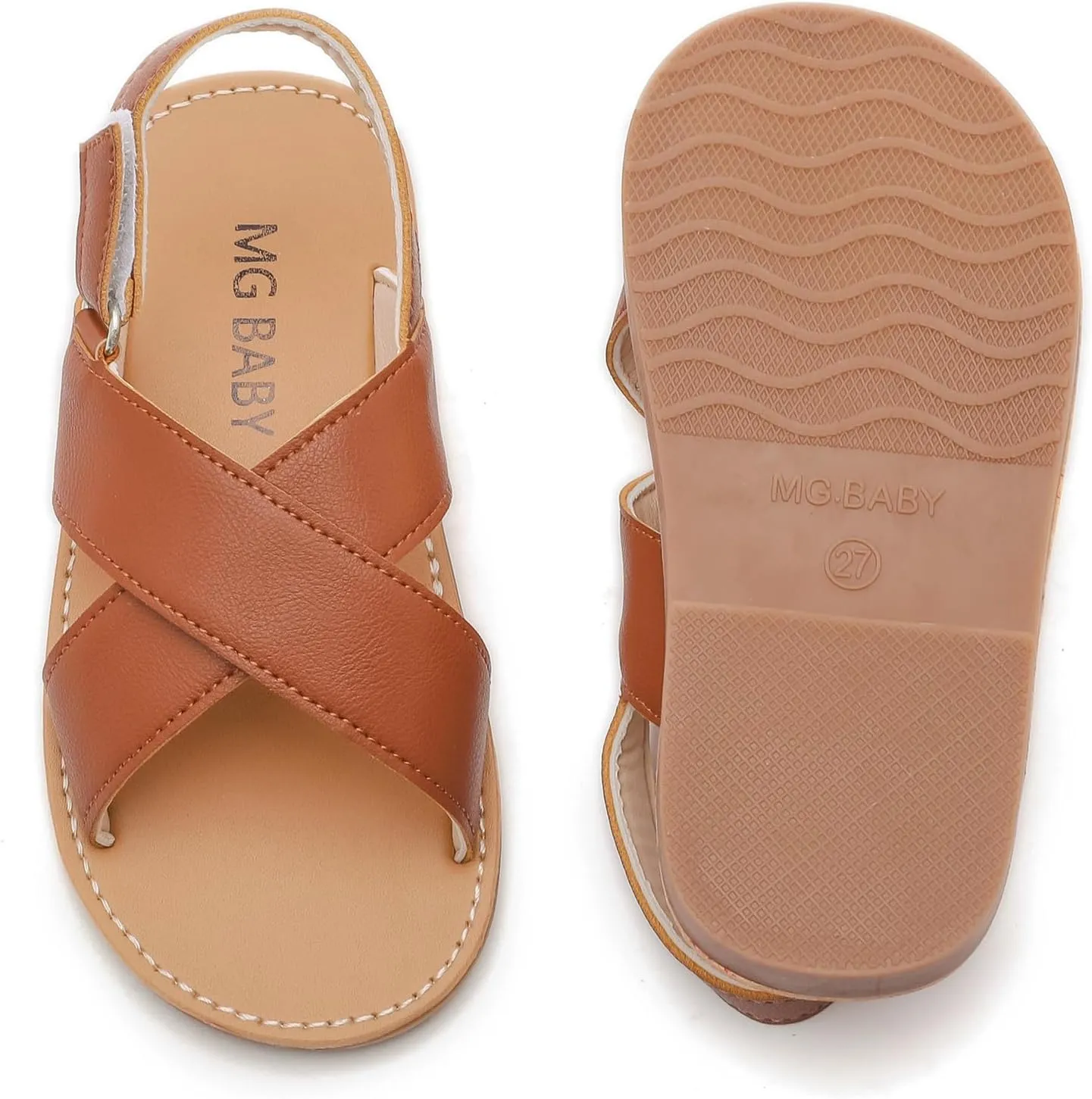 DADAWEN Girl's Summer Water Sandals Strappy Comfort Soft Flat Sandal (Toddler/Little Kid)