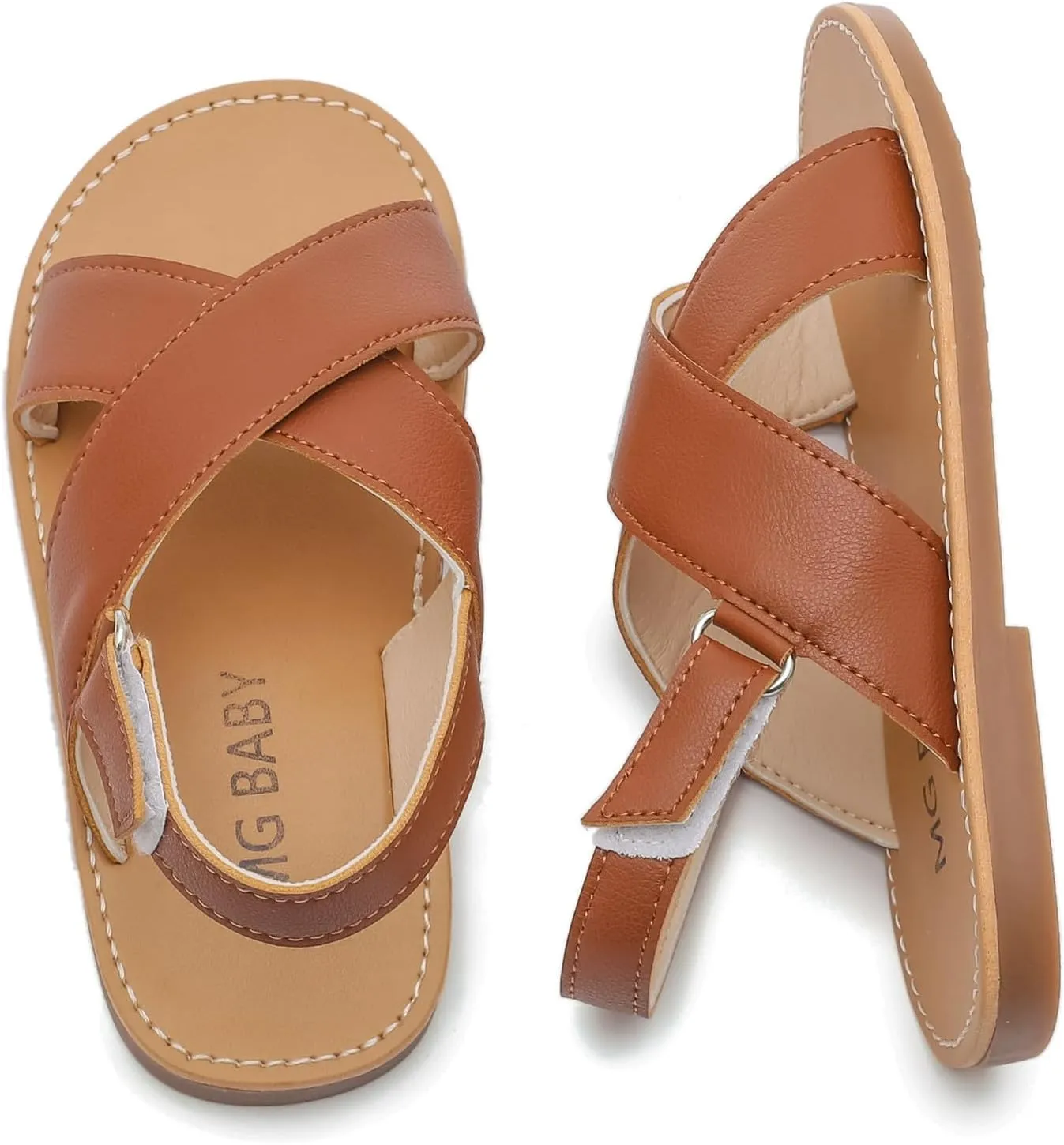 DADAWEN Girl's Summer Water Sandals Strappy Comfort Soft Flat Sandal (Toddler/Little Kid)