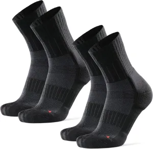 DANISH ENDURANCE Merino Wool Trail Running Socks for Men & Women, 2 Pack