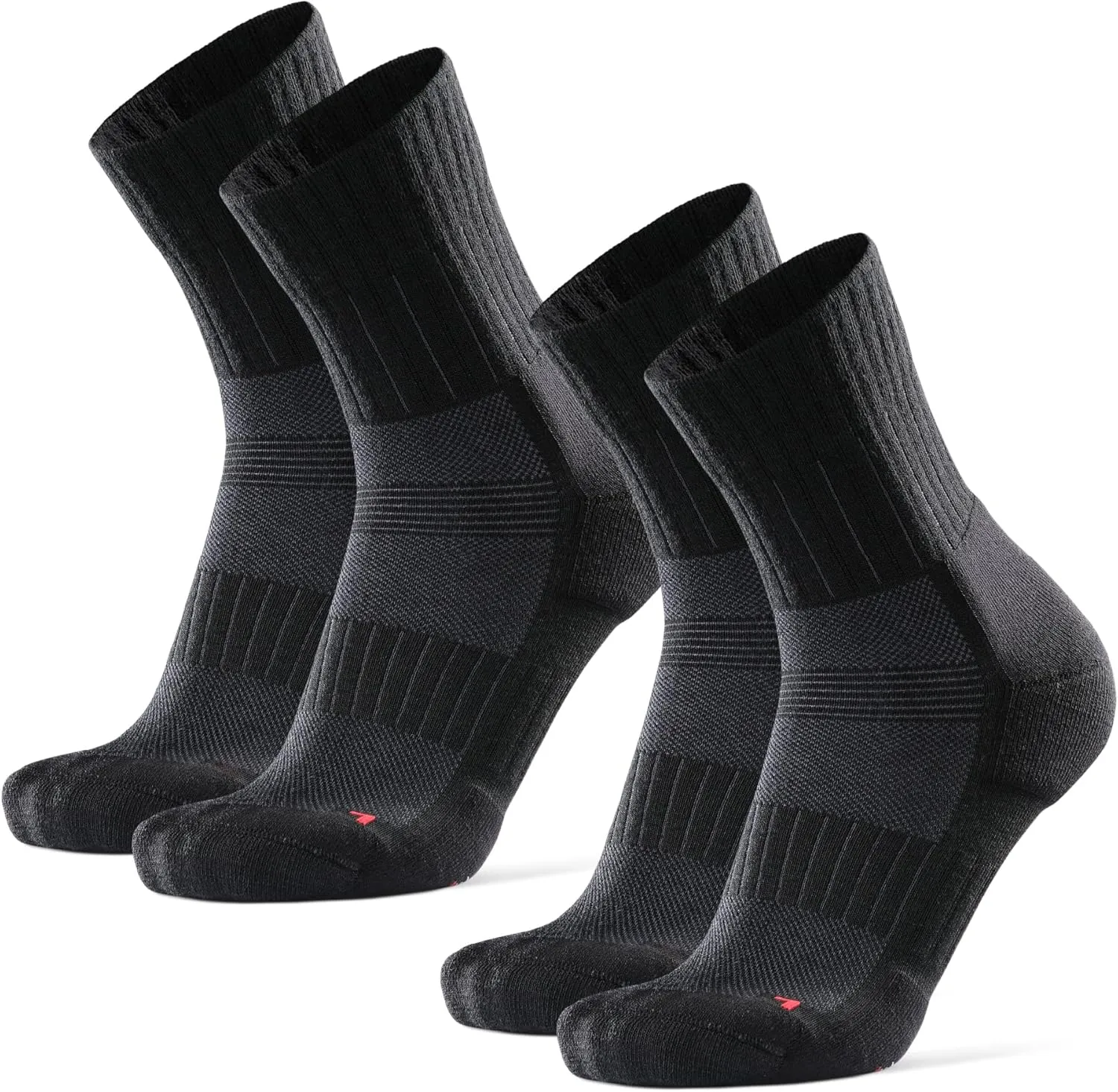 DANISH ENDURANCE Merino Wool Trail Running Socks for Men & Women, 2 Pack
