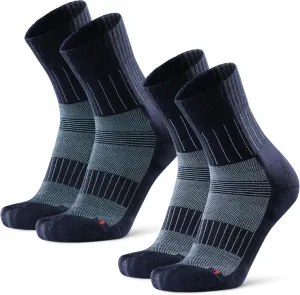 DANISH ENDURANCE Merino Wool Trail Running Socks for Men & Women, 2 Pack