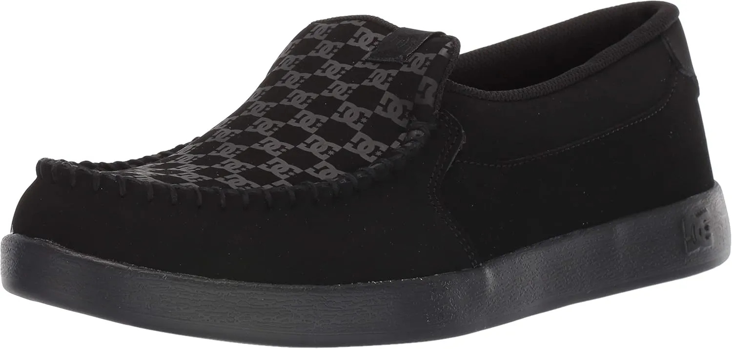 DC Men's Villain 2 Casual Slip On Skate Shoe Slipper, Black, 5