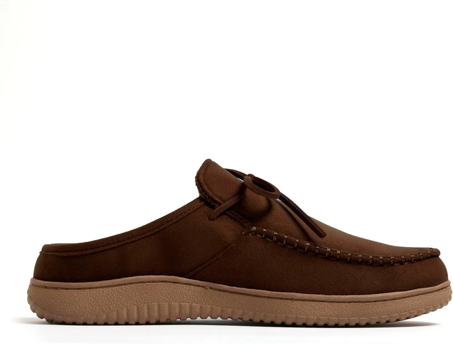 Dearfoams Men's Fowler Moc Toe Clog with Tie Indoor Outdoor Supportive House Shoe Slipper
