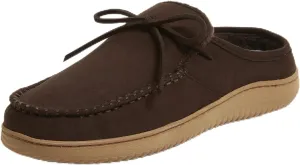Dearfoams Men's Fowler Moc Toe Clog with Tie Indoor Outdoor Supportive House Shoe Slipper
