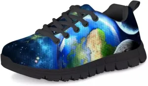 Dellukee Boys Girls Fashion Sneakers Kids Orange/Yellow/Blue/Black Solid Color Polka Dot Walking Running Shoes