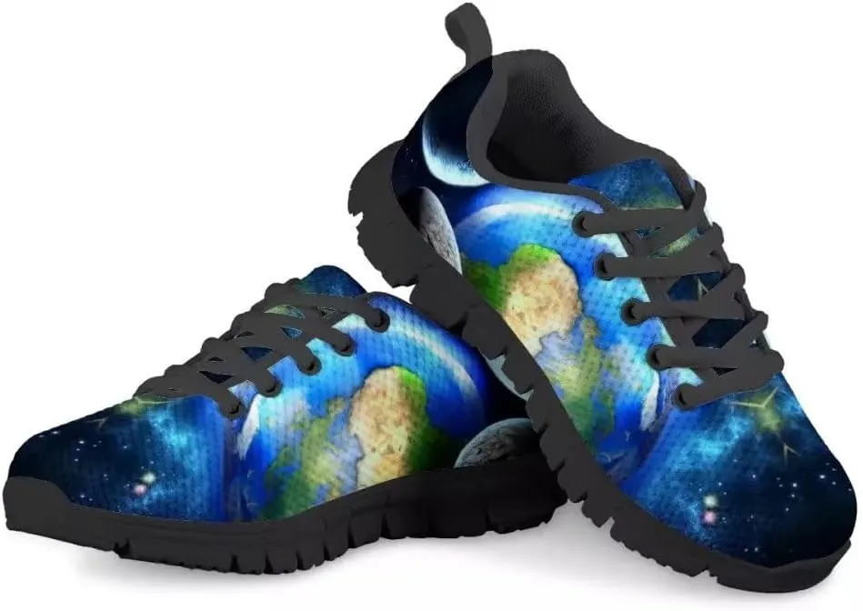 Dellukee Boys Girls Fashion Sneakers Kids Orange/Yellow/Blue/Black Solid Color Polka Dot Walking Running Shoes