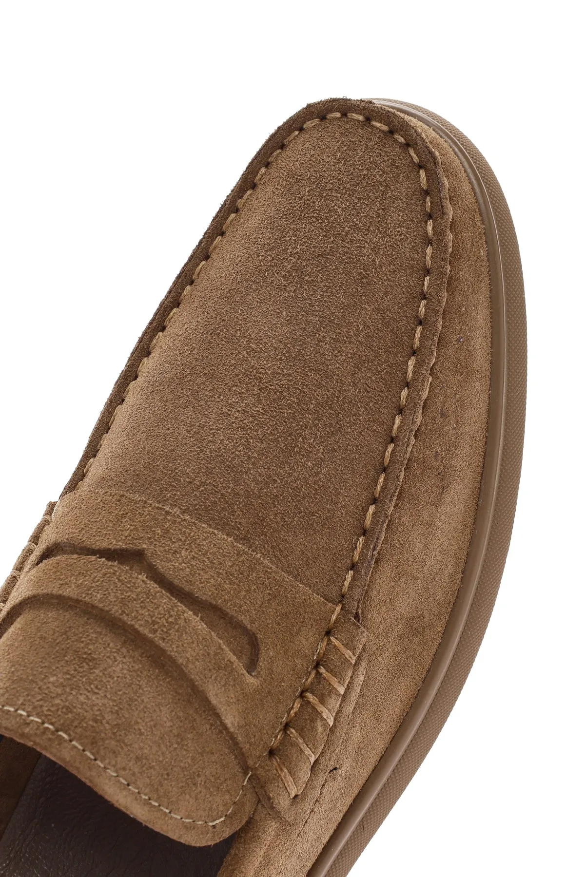 Derimod Fly Erkek Vizon Süet Deri Casual Loafer