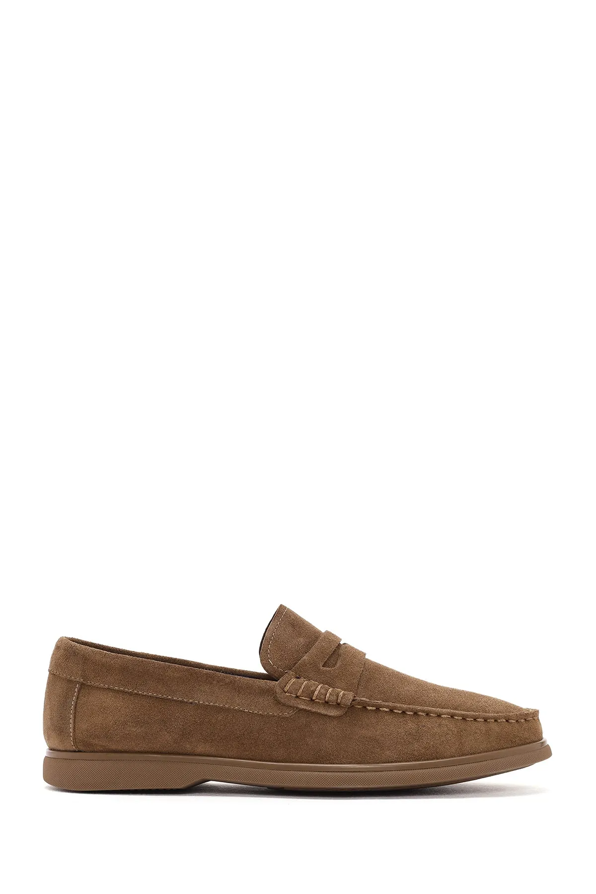 Derimod Fly Erkek Vizon Süet Deri Casual Loafer