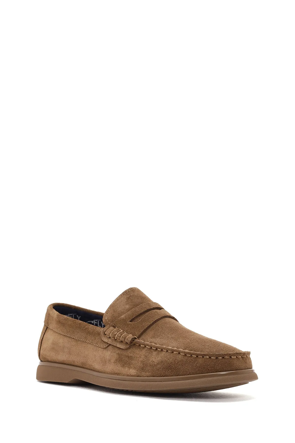 Derimod Fly Erkek Vizon Süet Deri Casual Loafer