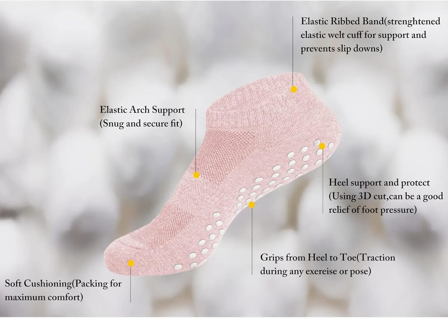 DIBAOLONG Womens & Mens Low Cut Socks, 6-Pair Ankle No Show Athletic Short Cotton Socks