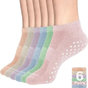 DIBAOLONG Womens & Mens Low Cut Socks, 6-Pair Ankle No Show Athletic Short Cotton Socks