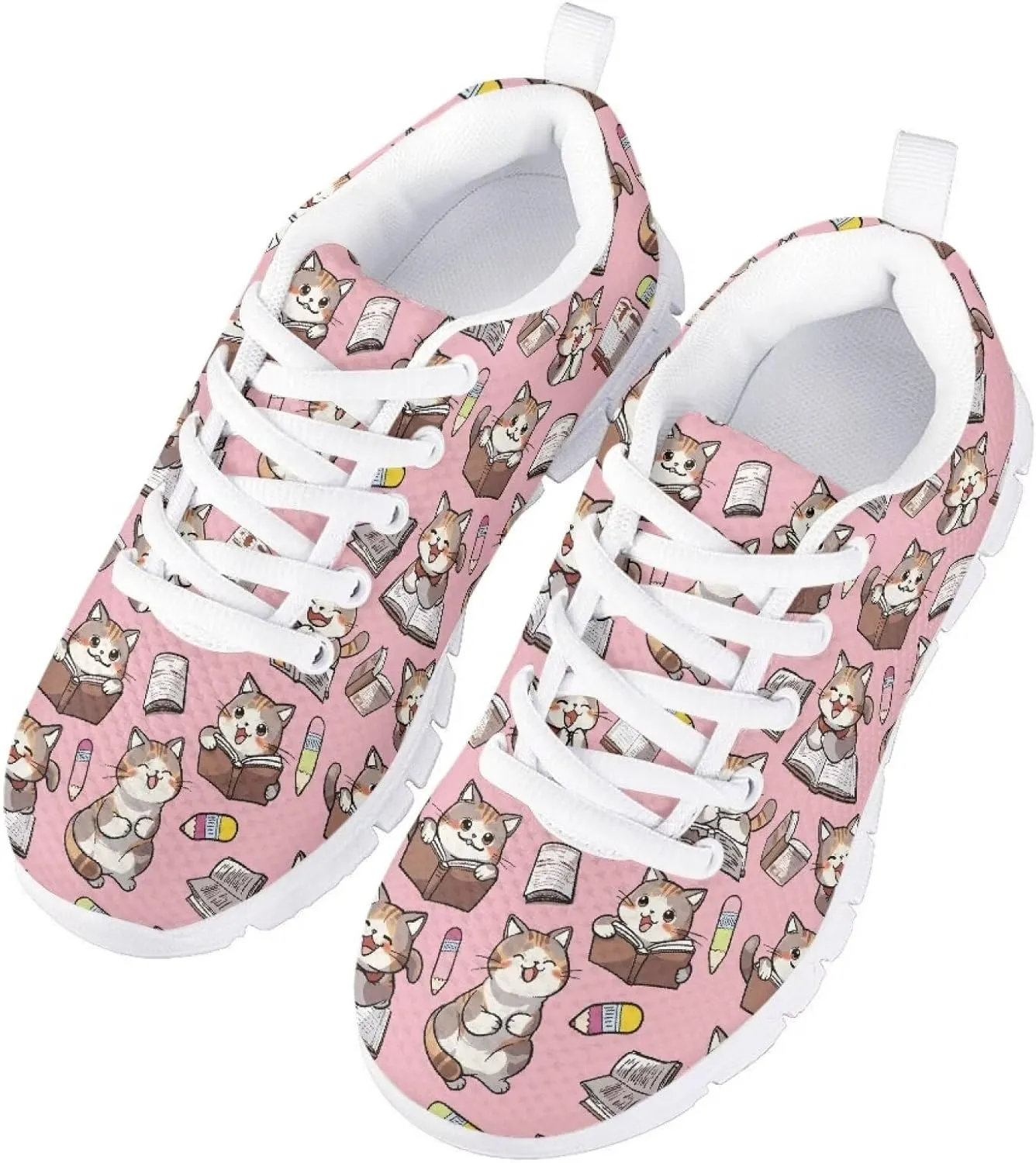 Dolyues Girls Sneakers Fashion Tennis Shoes for Kids Running Athletic Gym Sport Sneaker