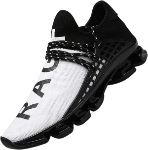 DUORO Mens Slip On Road Running Shoes Breathable Lightweight Comfortable Walking Shoes Athletic Gym Tennis Shoes for Men