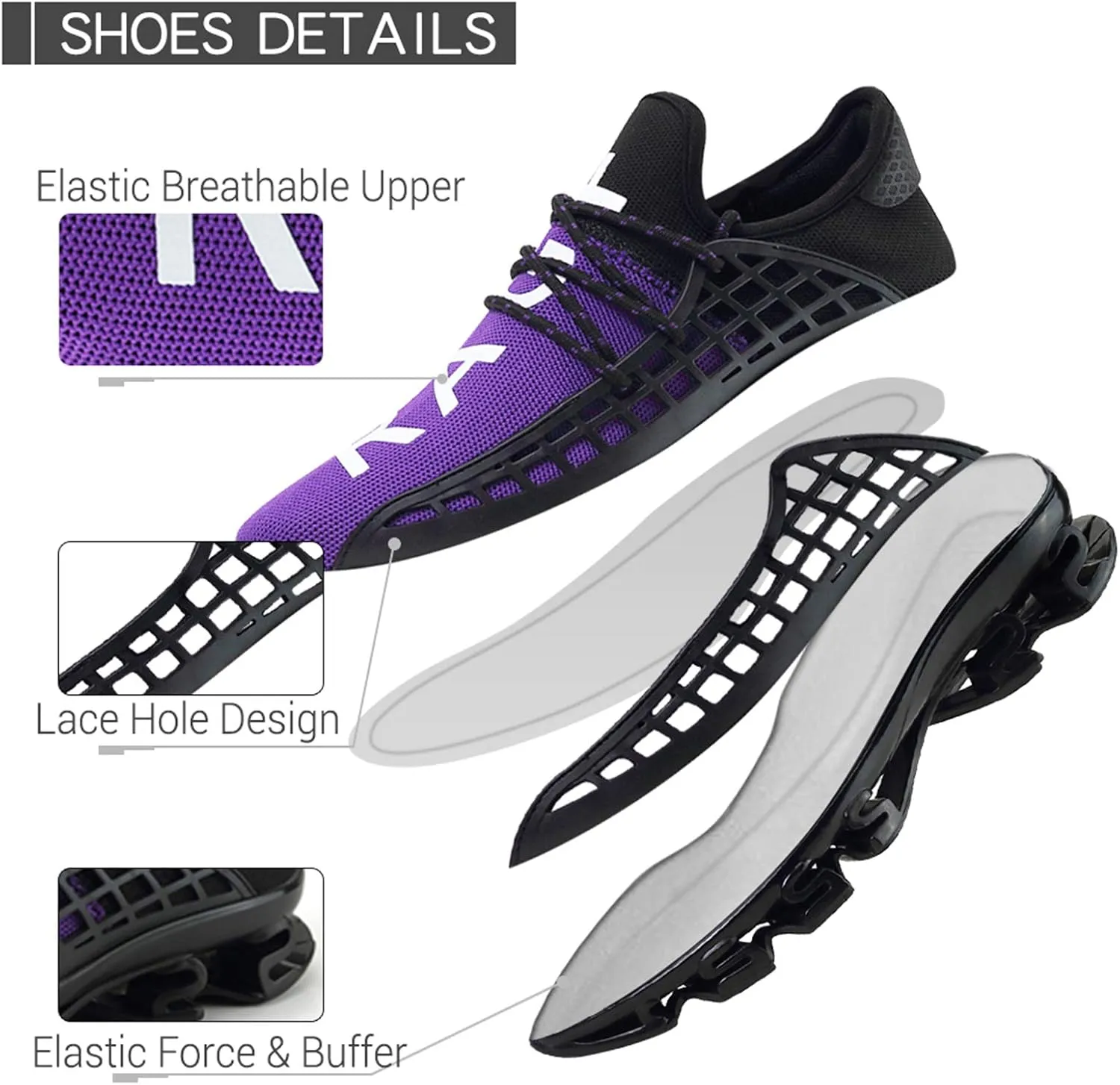 DUORO Mens Slip On Road Running Shoes Breathable Lightweight Comfortable Walking Shoes Athletic Gym Tennis Shoes for Men