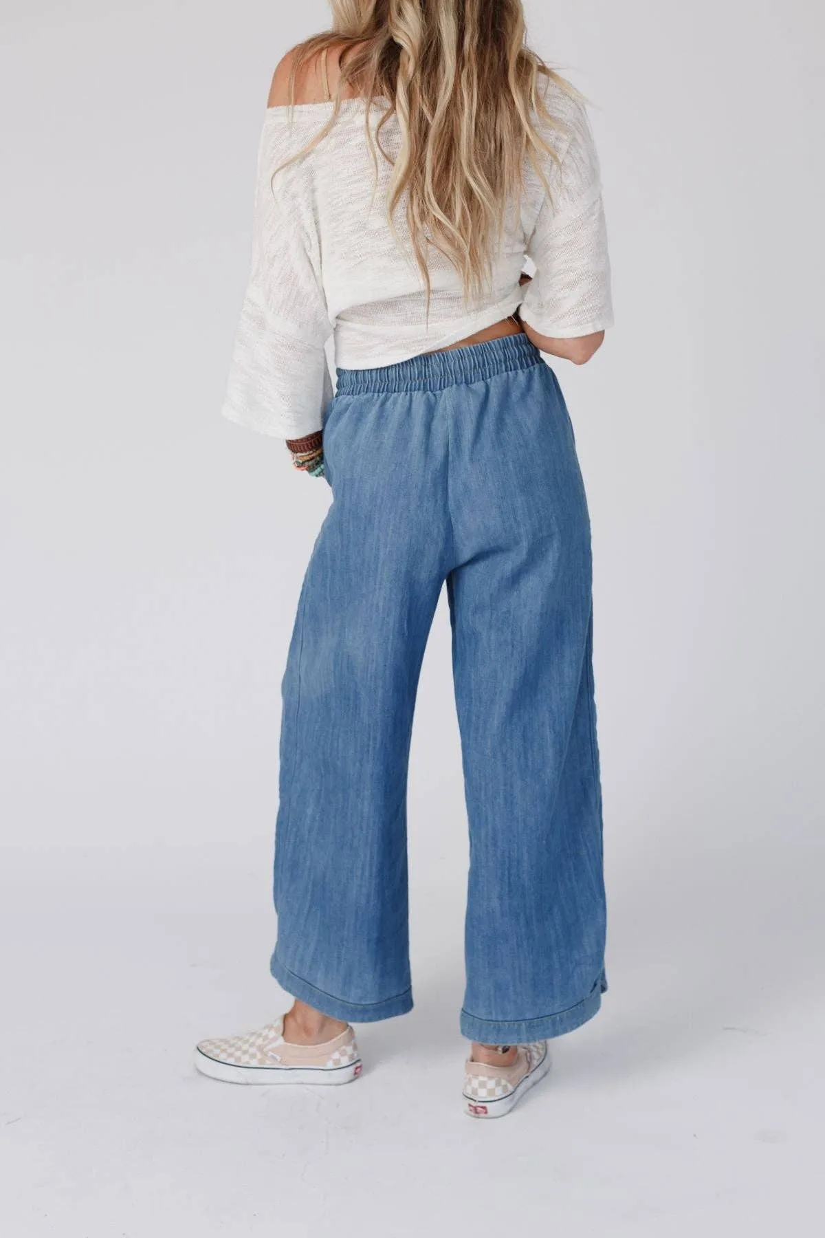 Eco-friendly Nest Pant So Cropped Leg Wide Comfy - Customer favorite - Denim Bird Three