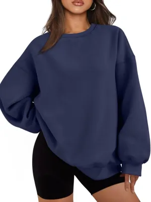 EFAN Womens Oversized Sweatshirts Hoodies Fleece Crewneck Sweaters Casual Tops Comfy Fall Fashion Outfits Winter Clothes 2025